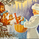 Снегурочка с белками - prazdnik